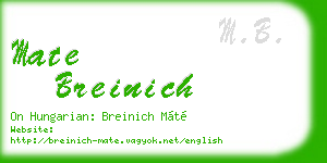 mate breinich business card